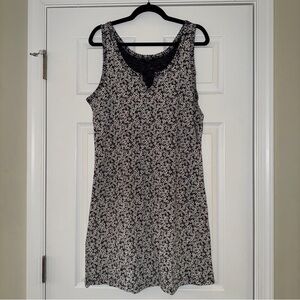 Lucky Brand Black and White Floral Mini Dress